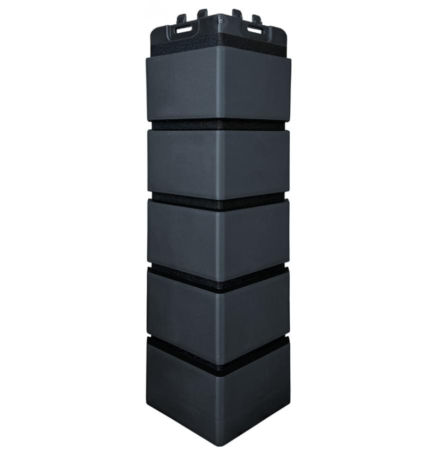 Угол наружный Grand Line Кирпич Клинкерный Design Графит, ШОВ RAL 9005