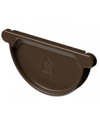Заглушка желоба Деке Stal Premium Каштан (RAL 8017)